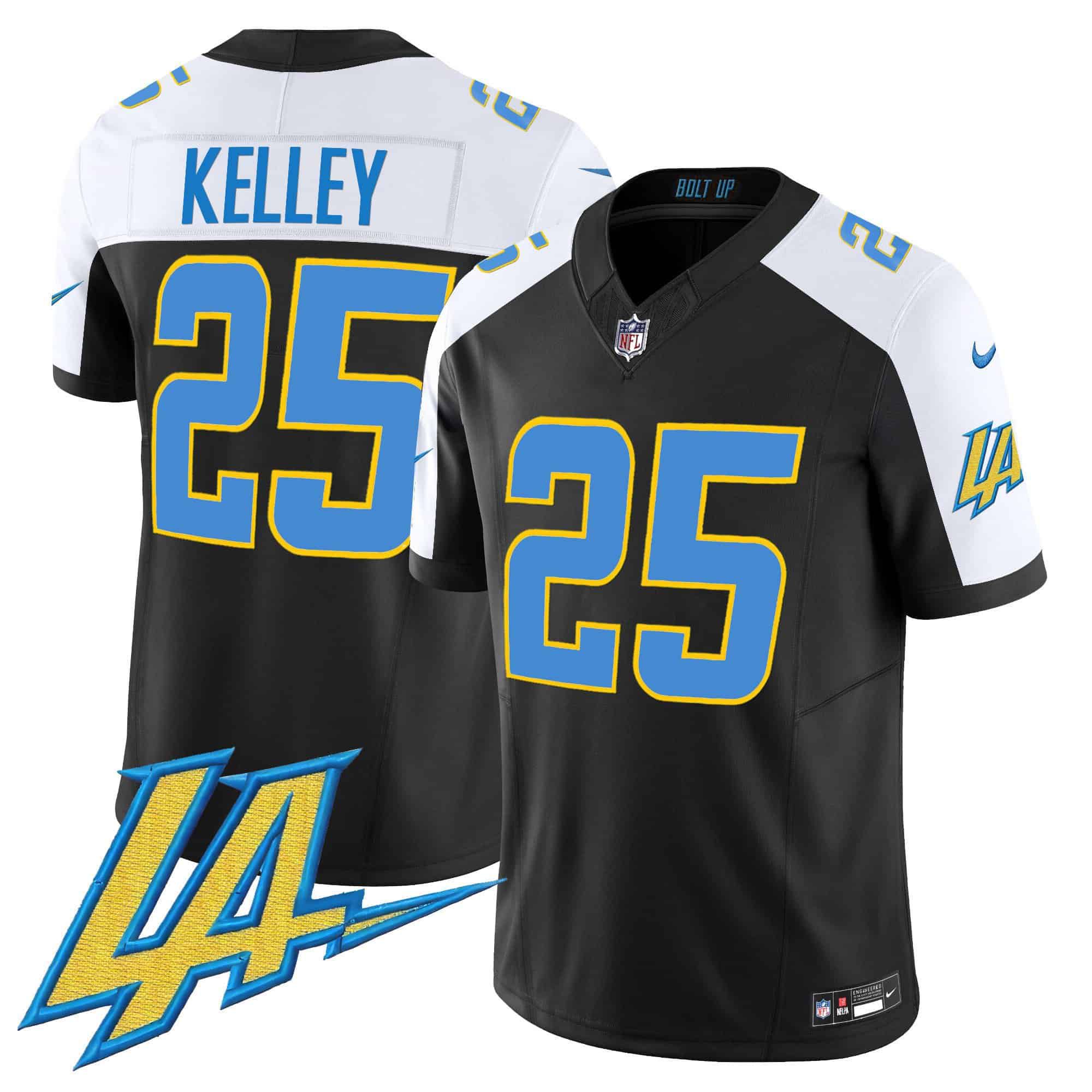 Men Los Angeles Chargers #25 Kelley Black 2024 Nike Vapor Limited NFL Jersey->indianapolis colts->NFL Jersey